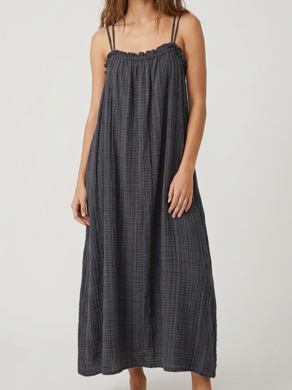 Apiece Apart Pina Spaghetti Strap Dress Size Small Mimosa Flowy Cotton Gauze